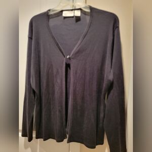Christie & Jill Black Long Sleeve One Button Cardigan